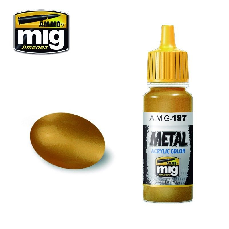 Краска акриловая BRASS (латунь) (Ammo Mig) (17ml) #1