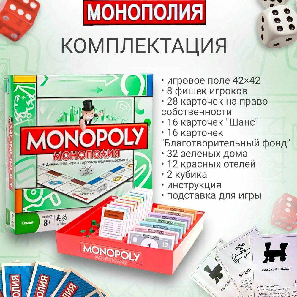 Настольная игра "Монополия" серия динамичная игра в торговлю недвижимости (5211R)  #1