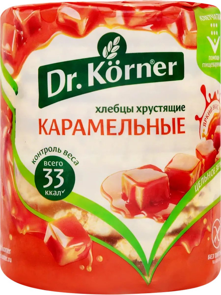 Хлебцы рисово-кукурузный DR KORNER Карамельные, 90г - купить с ...