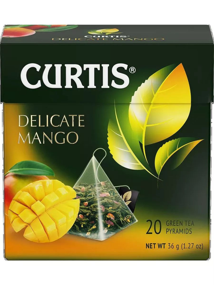 Чай зеленый CURTIS Нежный манго, 20пир, 5шт #1