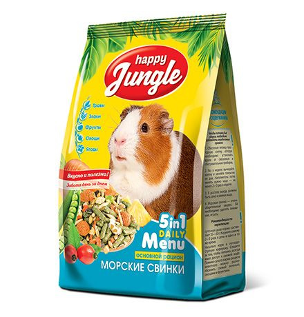 Happy Jungle 5in1 Daily Menu / Корм Хеппи Джангл для Морских свинок, 400 г  #1