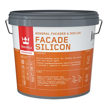 Краска фасадная Tikkurila Facade Silicon / Тиккурила Фасад Силикон, силиконовая, белая 5 л.  #1