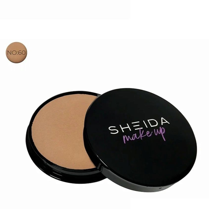 SHEIDA Шелковистая пудра, матирующая, Silken Powder 14 г; тон 60; цвет: темно-коричневый  #1