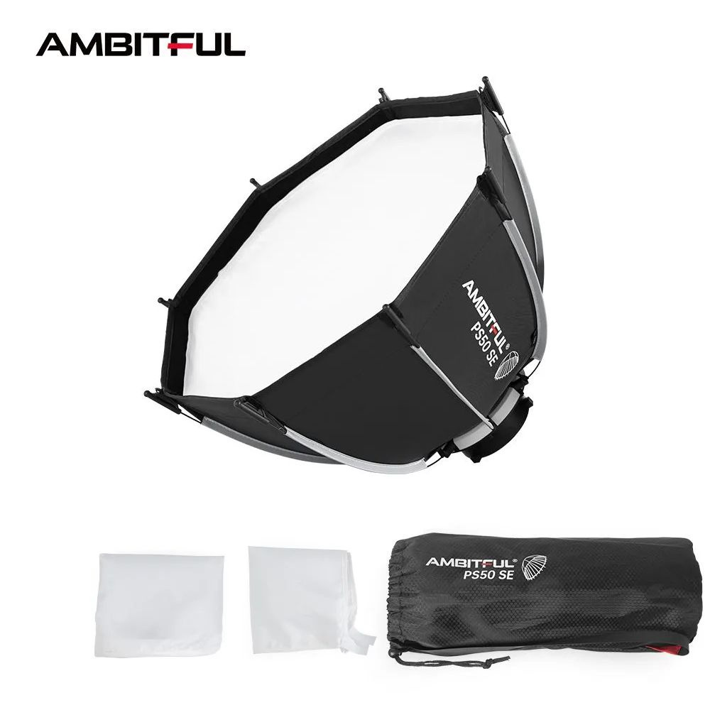 AMBITFUL 50cm PS50 SE Bowens Mount Mini Softbox Портативный восьмиугольный зонтик Софтбокс #1