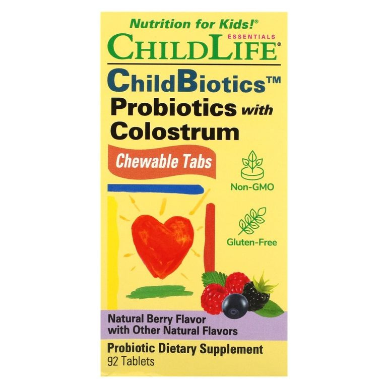 ChildLife Probiotics with Colostrum, Пробиотики для детей, 92 таблетки #1