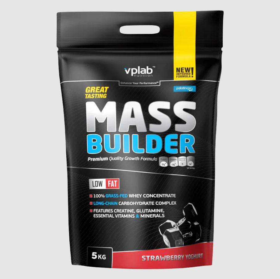 Гейнер VPLab "Mass Builder", клубника, 5 кг #1