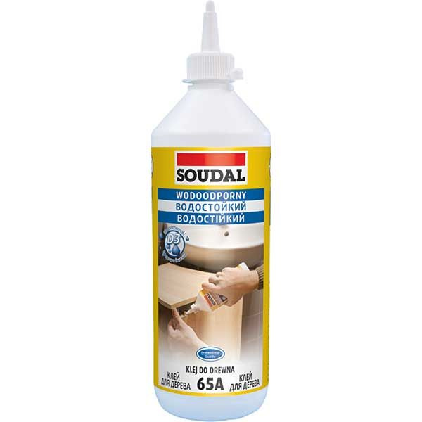 Клей д/дерева "Soudal" 65A водостойкий белый 750 гр #1