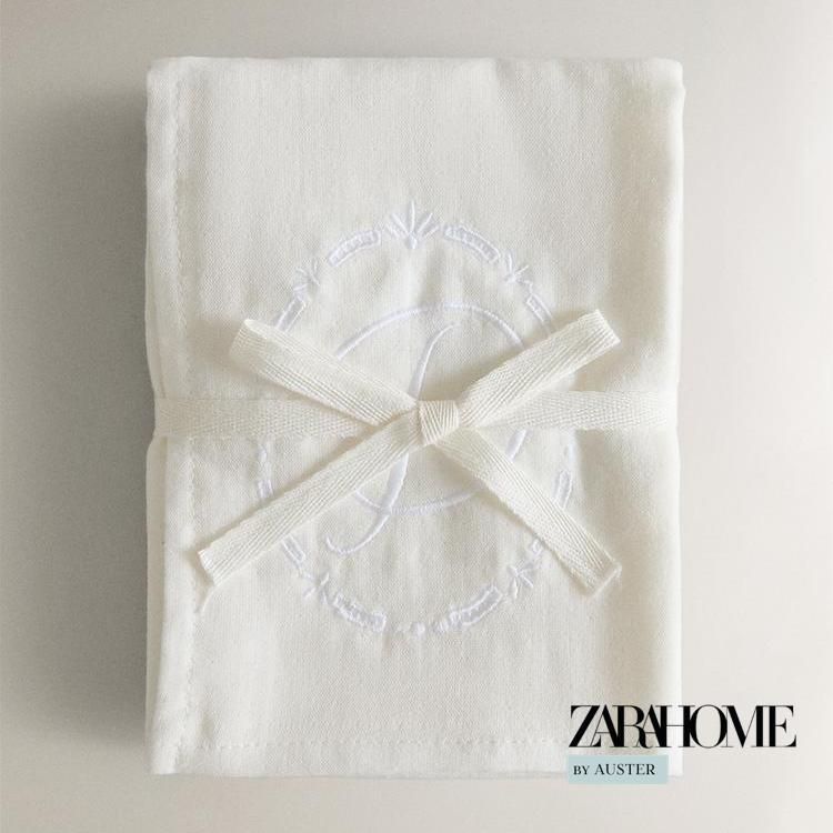 Набор детских муслиновых салфеток ZARA HOME PACK OF CHILDRENS MUSLIN CLOTHS WITH EMBROIDERED LETTER, #1