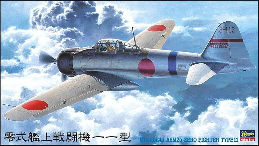 Hasegawa Mitsubishi A6M2a Zero Fighter Type 11, 1/48, Сборная модель, JT-42 #1