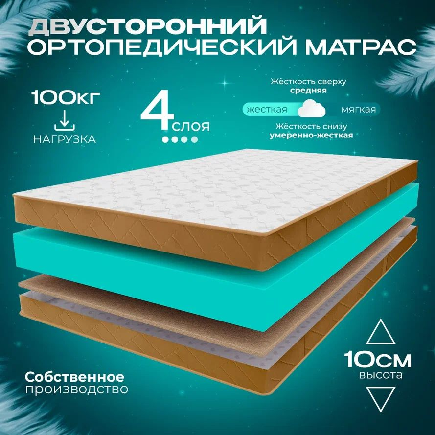 VITAFLEX Матрас Ортопедический беспружинный матрас 145x185 VITAFLEX Anatomic 9V Sk, латексированая кокосовая #1