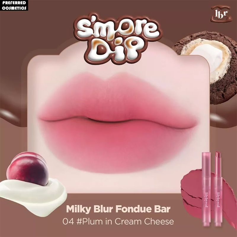 LILYBYRED Milky Blur Fondue Bar Матовая губная помада, Подходит для губ и щек , 1.9 г - 04 Plum in Cream #1