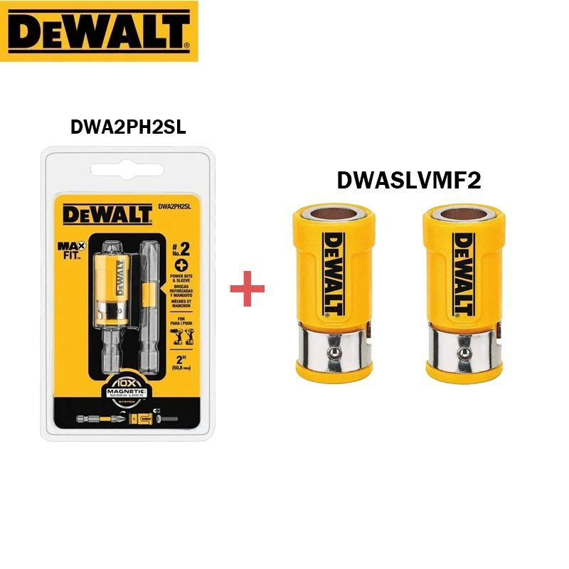 DEWALT магнитный держатель для дрели 2 шт+DWA2PH2SL PH2 Набор крестообразных бит  #1