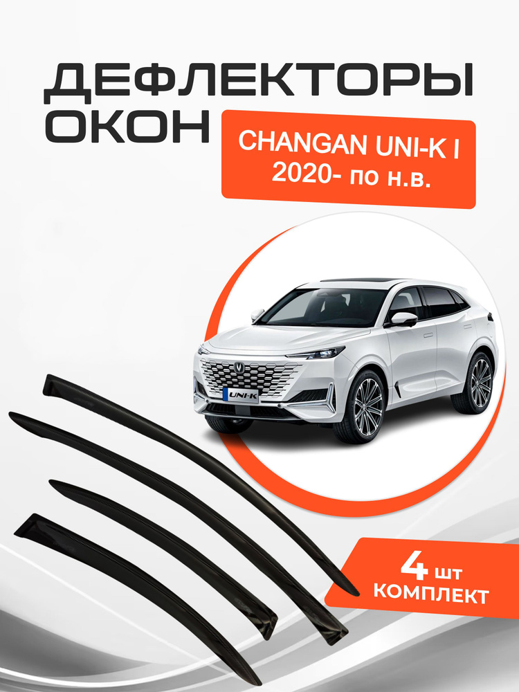 Дефлекторы окон Changan UNI-K 2020- по н.в. Ветровики Чанган UNI-K #1