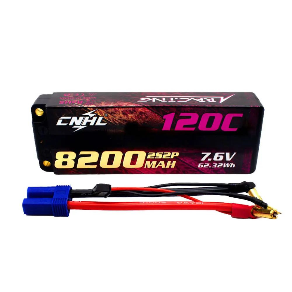 CNHL 2S 3S 4S Lipo аккумулятор 7,6 В 11,4 В 15,2 В 8200 мАч 120C HV HardCase с вилкой EC5  #1