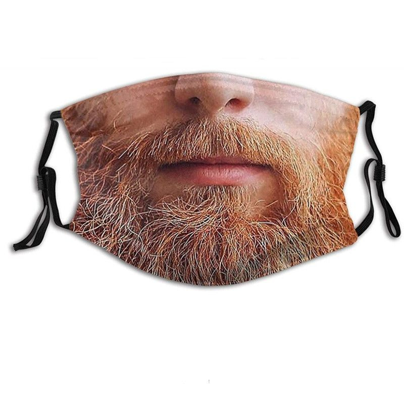 3D реалистичная маска для лица с забавными принтами, многоразовая ...