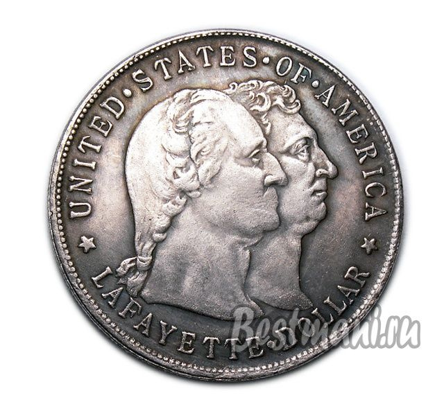 Лафайет доллар 1900 года Lafayette Dollar серебряная монета США #1
