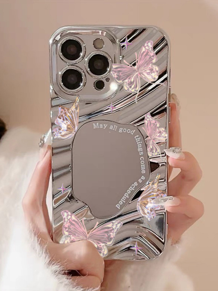 чехол на айфон 15/Высококачественный косметический зеркальный чехол для ...