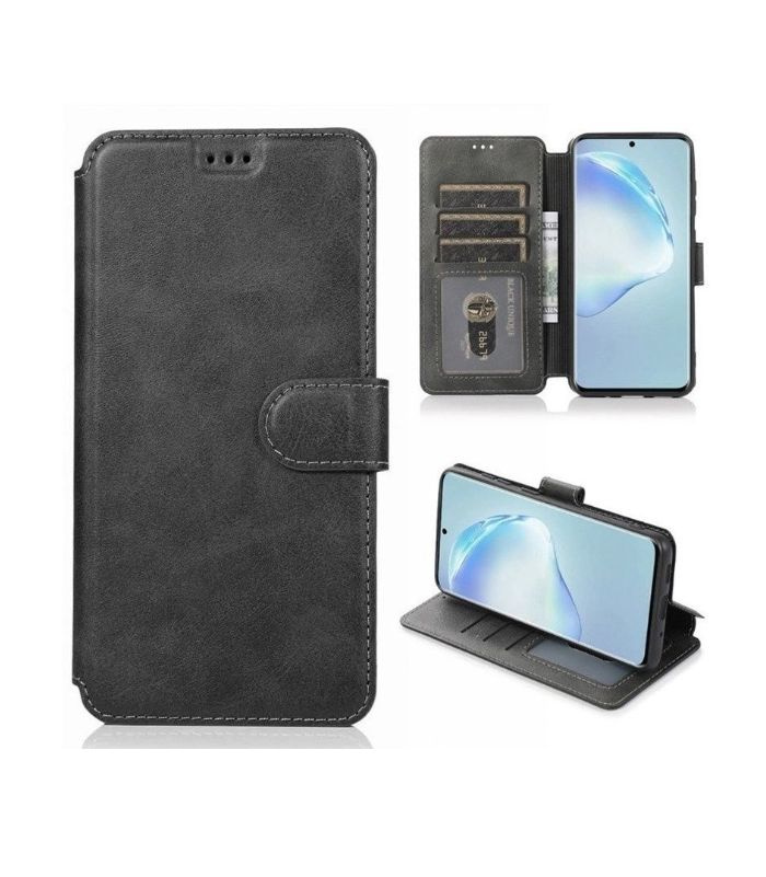 Чехол книжка для Samsung Galaxy A50 / A50s / A30s кожаный черный с магнитной застежкой / Чехол книжка #1