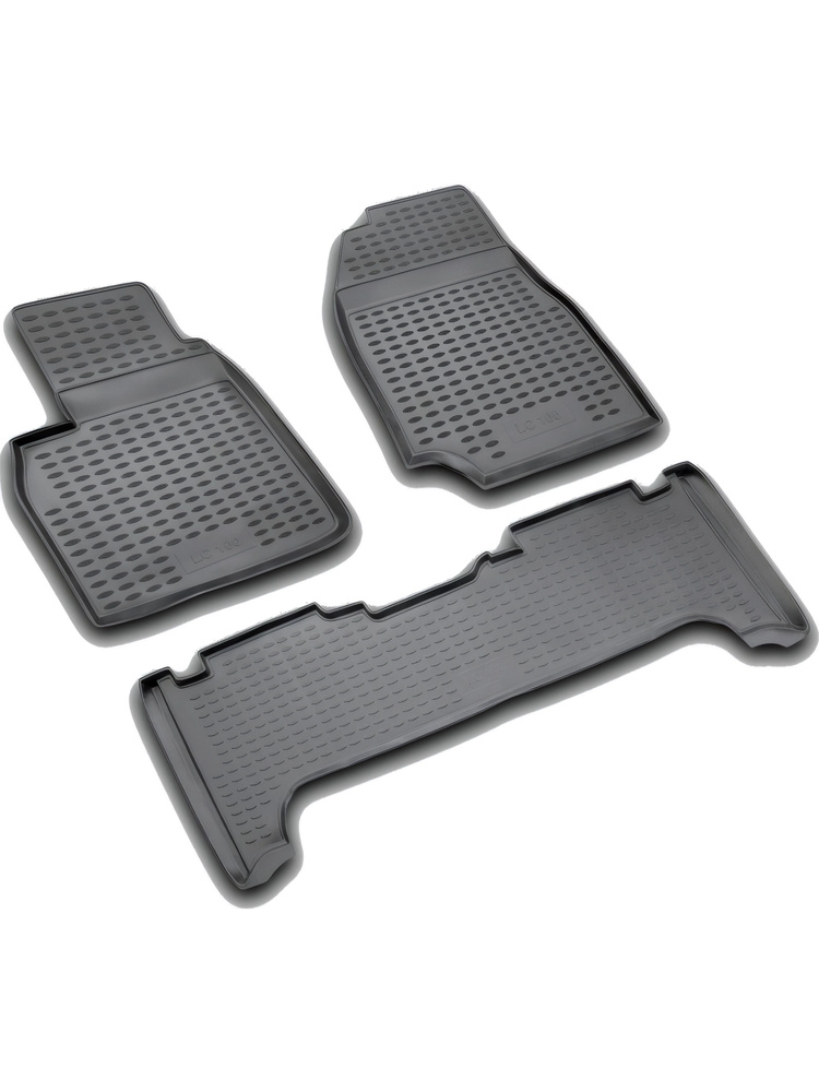 Коврики салона резиновые TOYOTA LAND CRUISER TYLC98-81B 98-07 г. черный #1