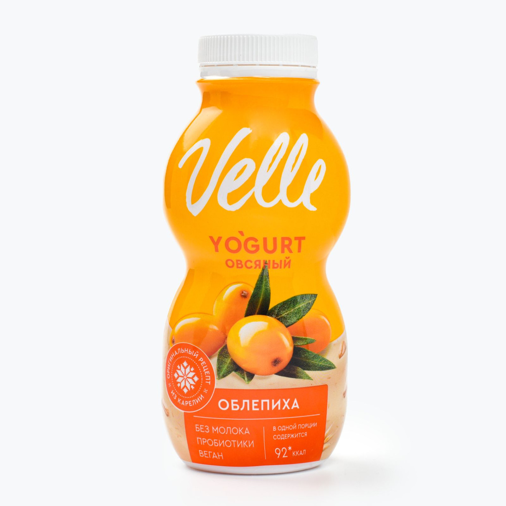 Продукт овсяный ферментированный Облепиха, питьевой 230 г, Velle #1