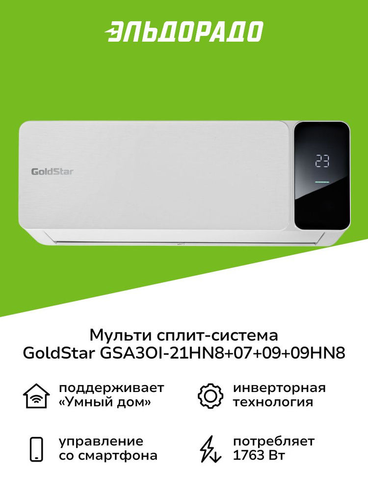 Мульти сплит-система (инверторная) GoldStar GSA3OI-21HN8+07+09+09HN8/white #1