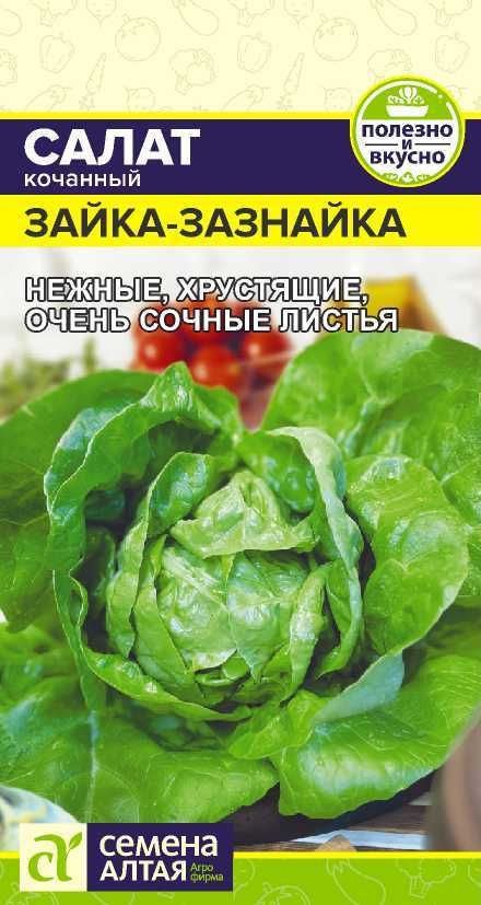 Семена Зелень Салат Зайка-Зазнайка/Семена Алтая/цп 0,5 гр. #1