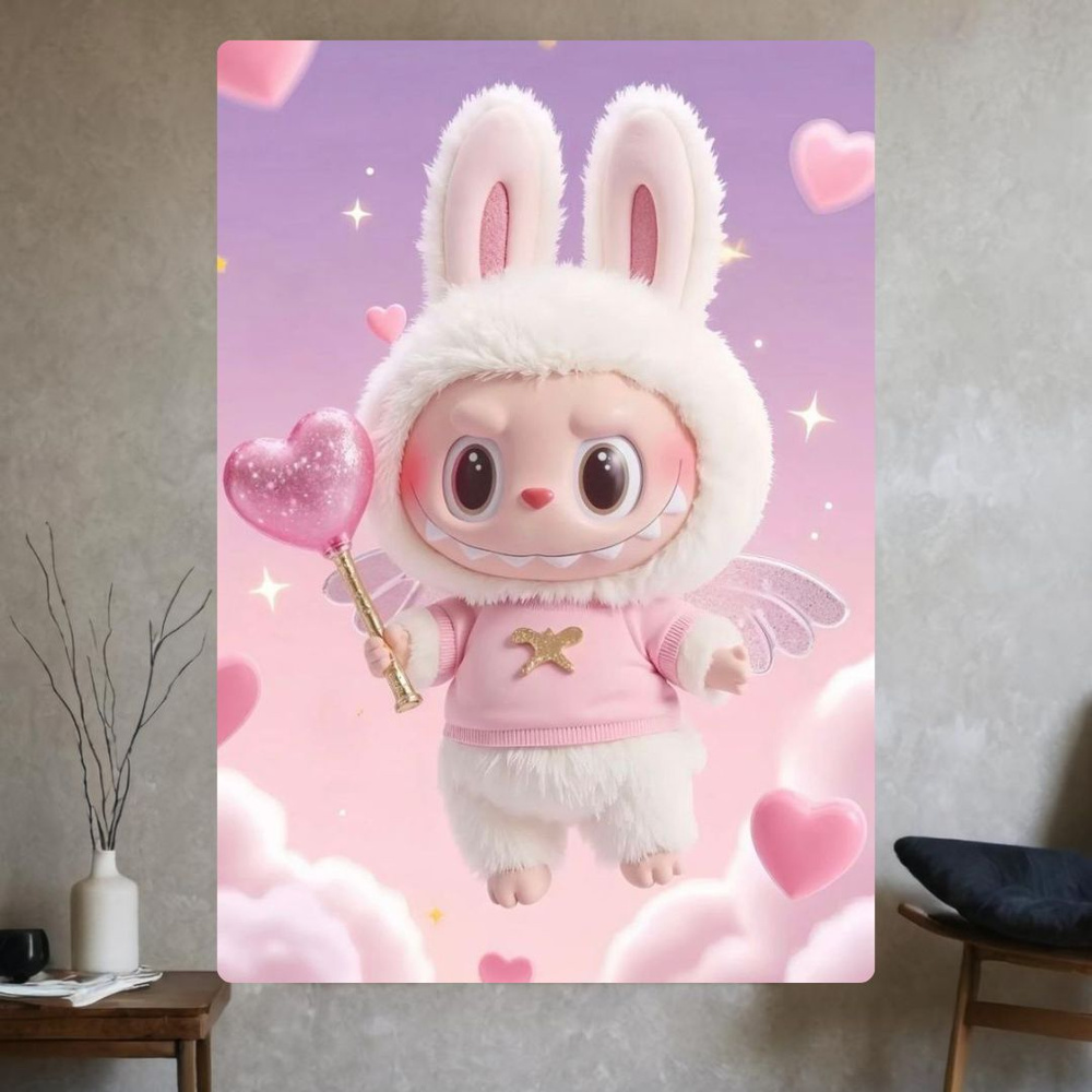 Картина на металле Лабубу, 20*30см #1