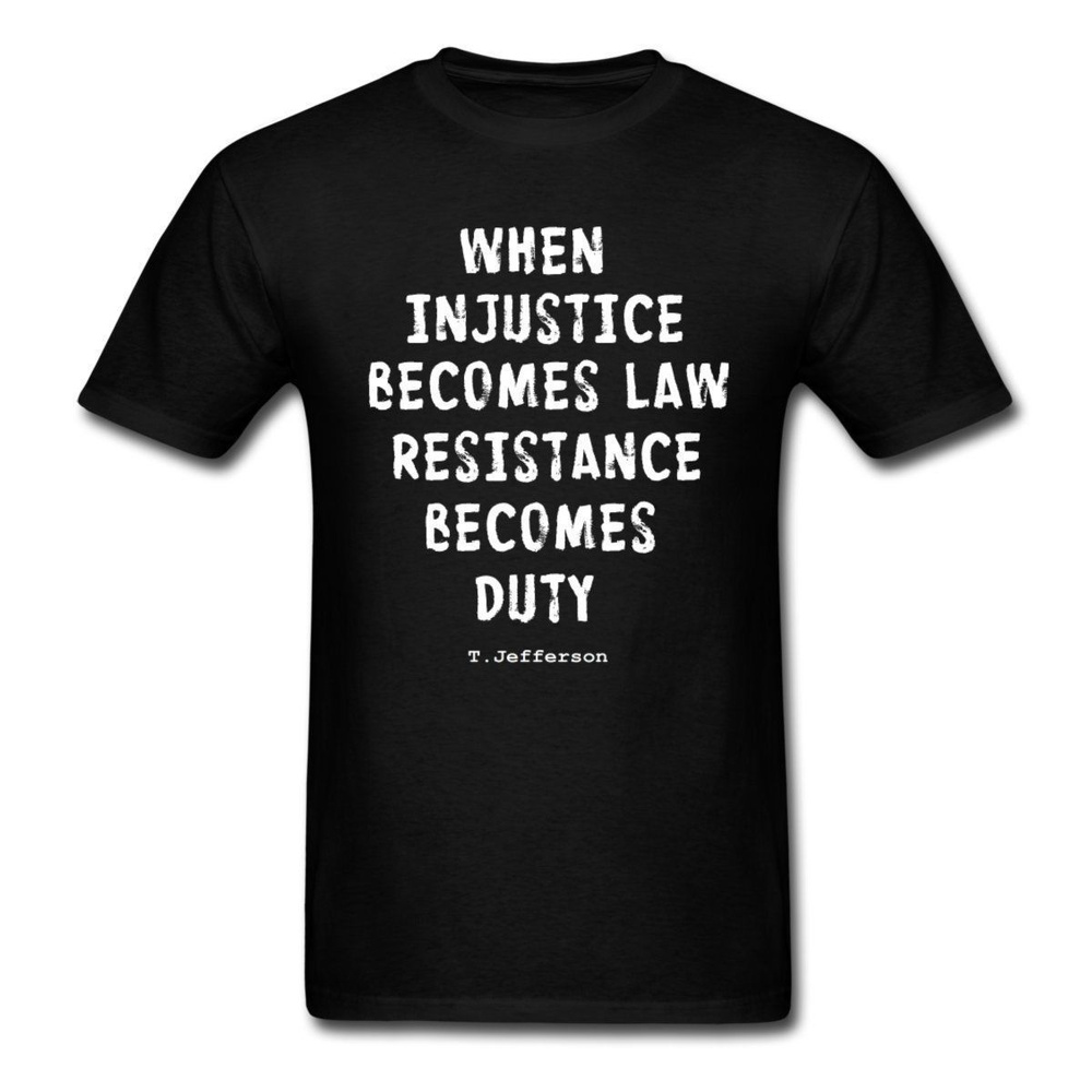 Футболка Футболка When injustice becomes Law Thomas Jefferson resistance T shirt Tee all sizes 1 шт #1