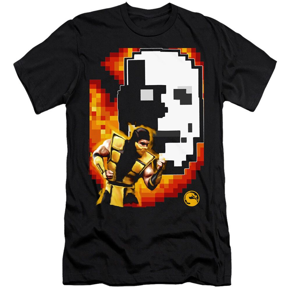 Футболка футболка мужская New Mortal Kombat Klassic Premium Canvas T-Shirt Scorpion Black Tee 1 шт #1