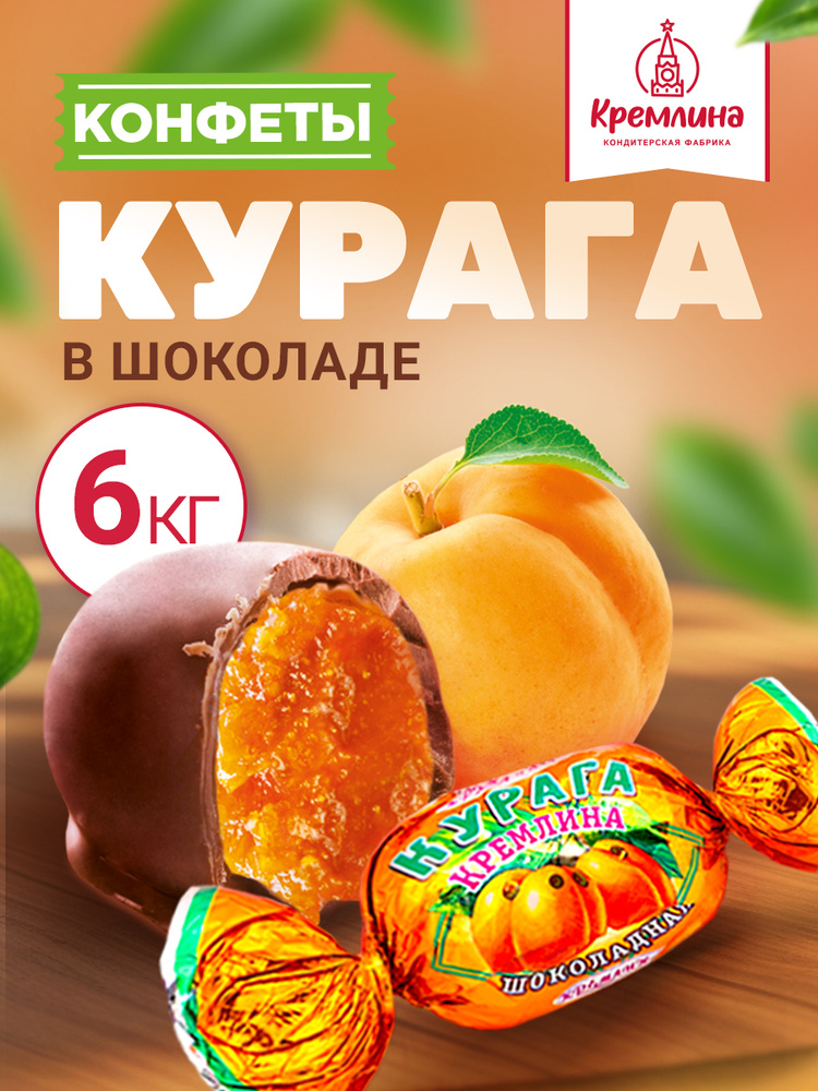 Конфеты из кураги Курага шоколадная, набор конфет, пакет 6 кг #1