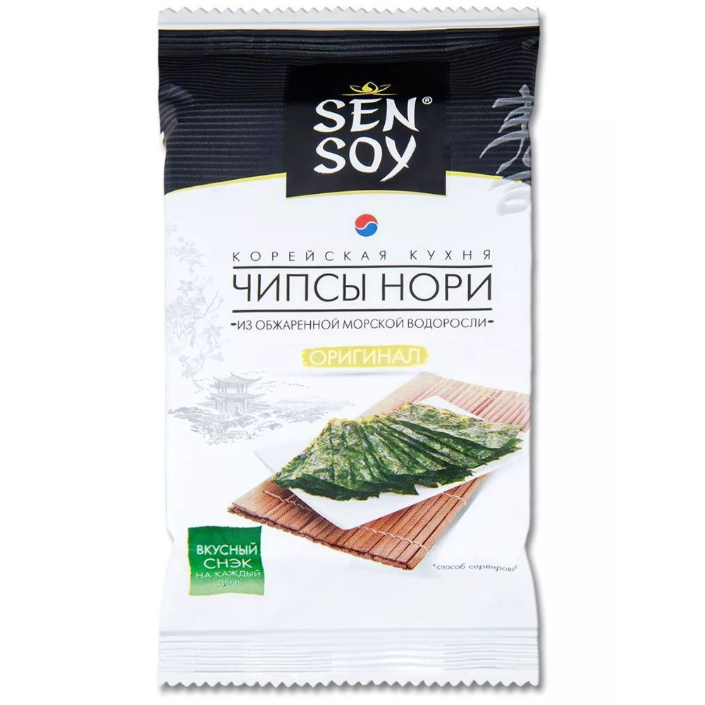 Морские водоросли Sen Soy Чипсы-нори Original, 4,5 г #1
