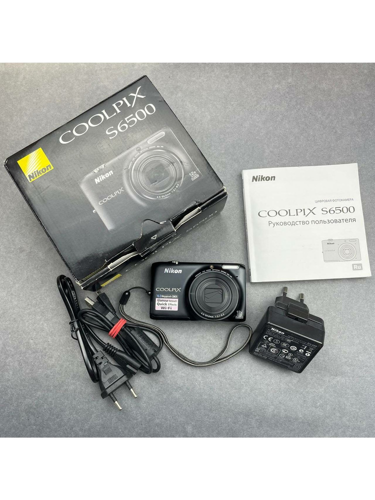 Цифровой компактный фотоаппарат Nikon Coolpix S6500, черный, 16 МП, с Wi-Fi #1