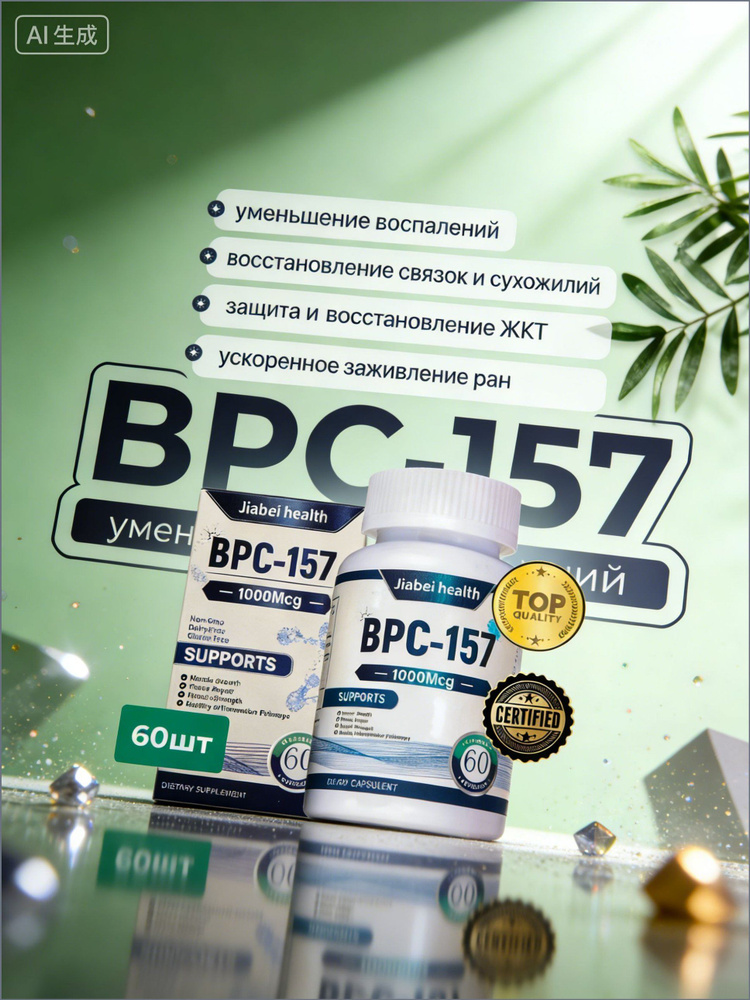 BPC-157 пептид для суставов и связок 30 мг восстановление ЖКТ и заживление травм капсулы спортивное питание #1