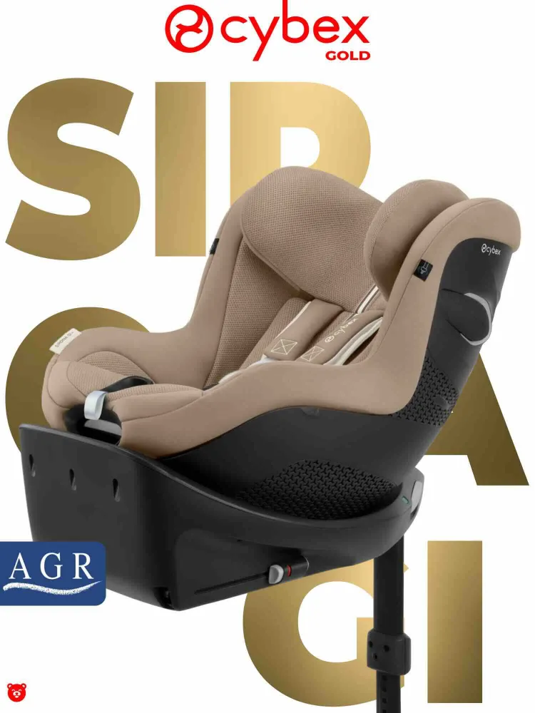 Cybex Sirona Gi i-Size Автокресло + база isofix c вращением 360 Almond Beige PLUS, бежевый