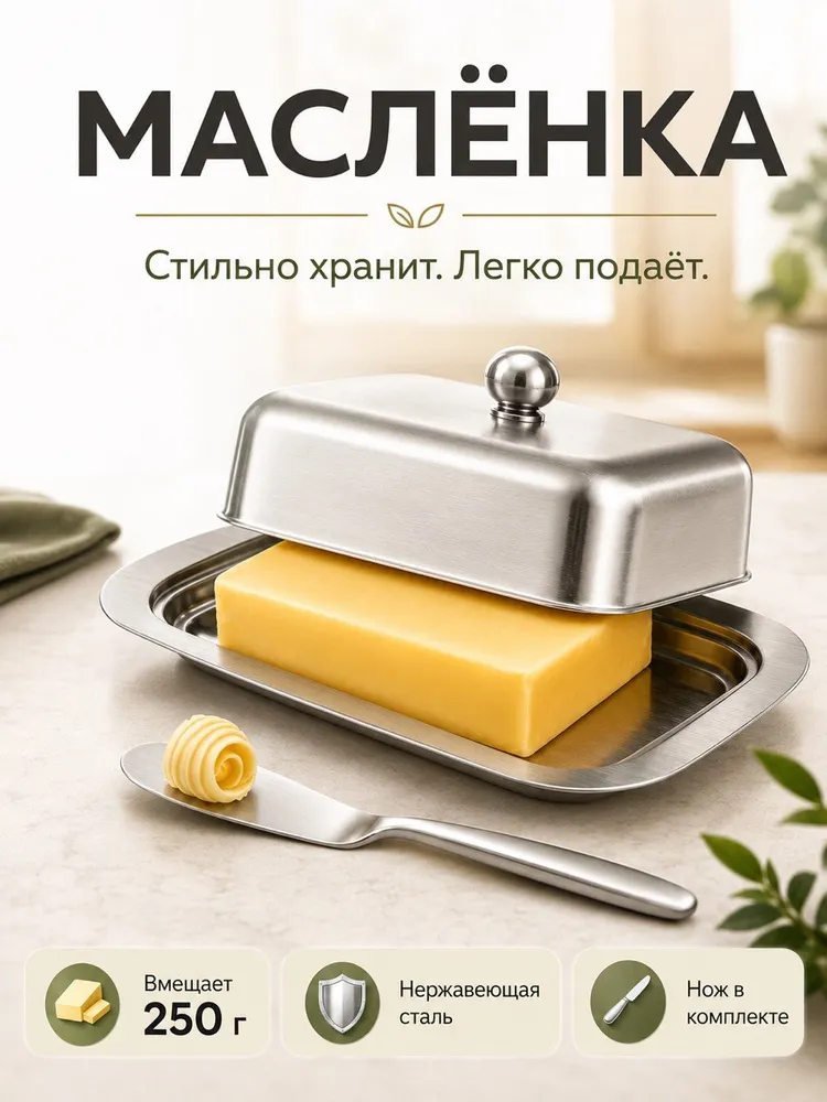 Масленка для сливочного масла, сырница, вариант