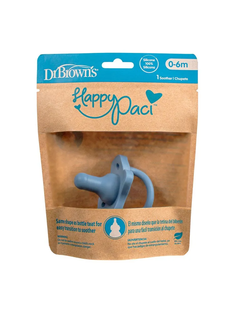 Детская соска пустышка для новорожденных Dr. Brown's HappyPaci цельносиликоновая, коричневый, фото 6