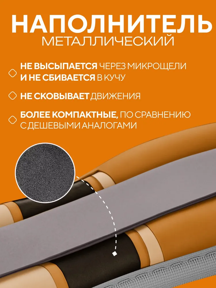 Conflate Утяжелители для ног 0,5 кг и рук, 2шт, голубые, 3 кг, 2 шт, оранжевый, фото 2