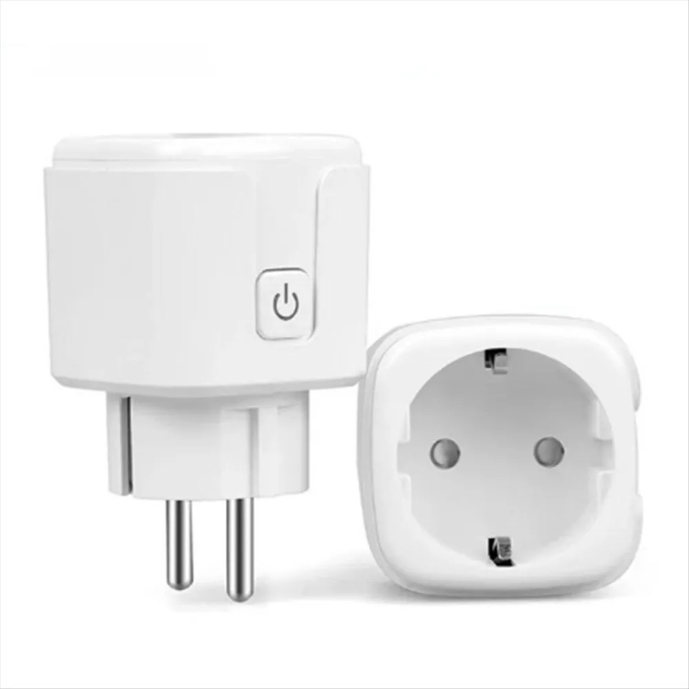 Умная Розетка Tuya WiFi Bluetooth 16A С Монитором Питания И Выключателем, Вилка EU 10