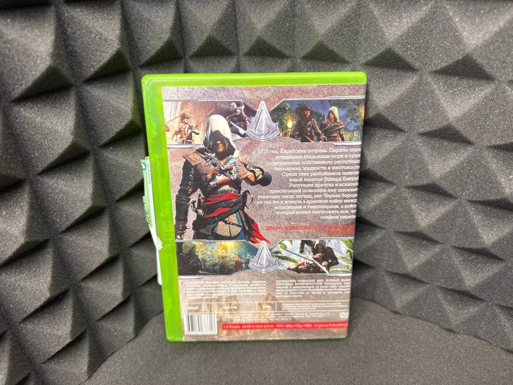 Игра Assassins Creed 4 Black Flag Xbox360. Товар уцененный, черный, фото 3