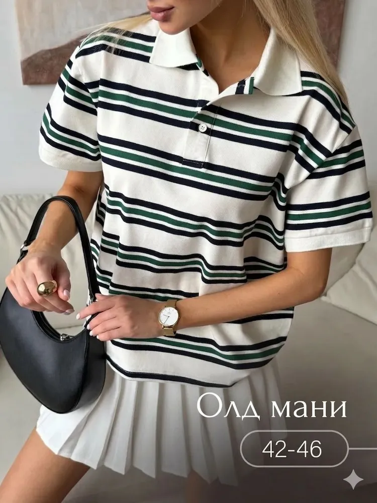 Футболка LOVE by us поло в полоску