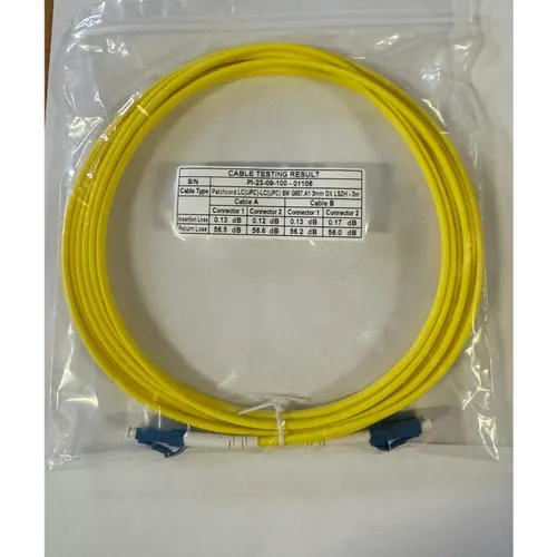 Патчкорд оптический duplex LC/UPC-LC/UPC, одномодовый (9/125 мкм, G657A1), LSZH, диаметр 3.0 мм, дли