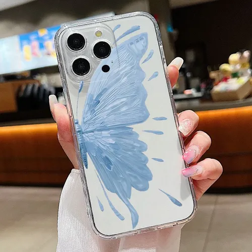 Подходит для iPhone 11 прозрачный ТПУ Принт в виде бабочки принтом Чехол,Противоударный чехол