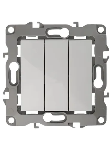 Выключатель тройной, 10АХ-250В IP20, белый IP20 Эра 12