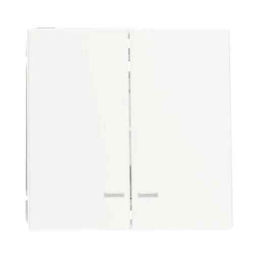 Выключатель Systeme Electric ArtGallery двухклавишный встраиваемый белый с подсветкой GAL000153