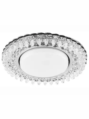 Светильник встраив. Feron CD4027 20LEDx2835 SMD GX53 15W 4000K прозр. хром 29541