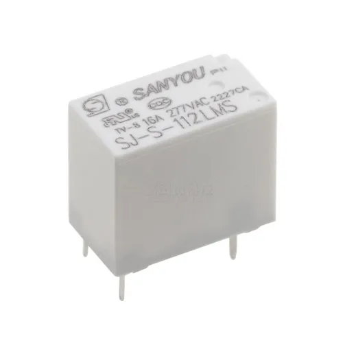 Реле SJ-S-112LMS, однополюсный нормально разомкнутый (1НО), 4-выводный, 16А, 277В перем., электромаг