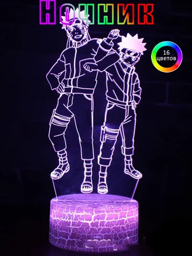 Ночник аниме Наруто 3D светильник, подарок для детей и подростков, Anime Night Light Naruto