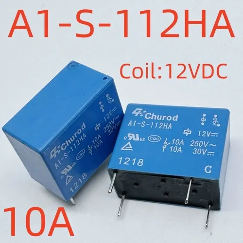 3pcs Электромеханическое реле A1-S-112HA 12В пост.тока 10А 4-штырьковое