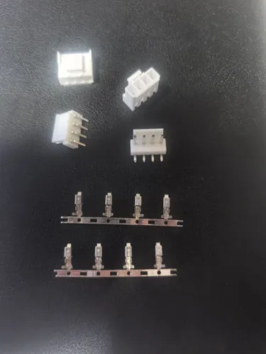 разъём VH 3.96 мм 4 PIN (2 шт), изогнутый контакт 90 градусов, шаг контактов 3,96 мм, комп.-штекер+г