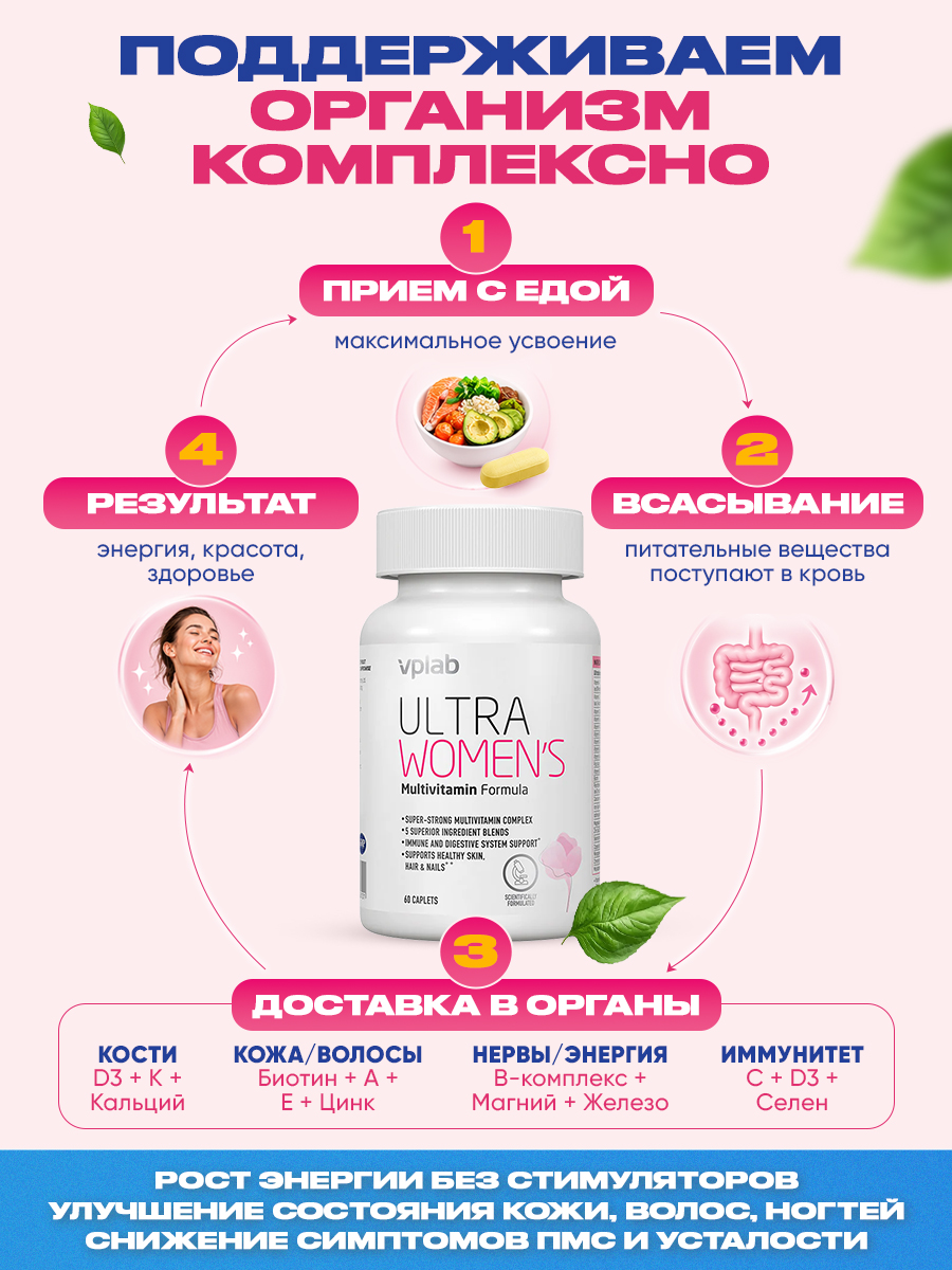 Vplab, Ultra Women's Multivitamin Formula 60 caps